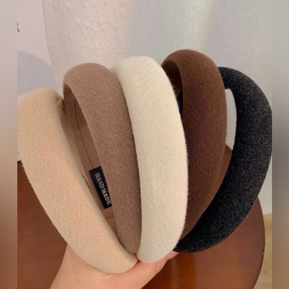 New 5 Piece Handmade Wide Padded Hairband Hair Accessory Set - Picture 1 of 16